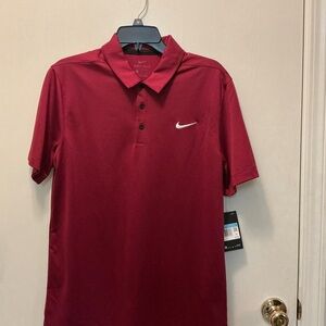 Nike Men's Dri-Fit Maroon Polo Shirt - Golf shirt
